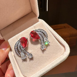 Hàn Quốc Hàn Quốc Tinh Tế Hoa Ngọc Trai Zircon Thanh Lịch Phong Cách Mới Nhẹ Bông Tai Sang Trọng Bán Buôn