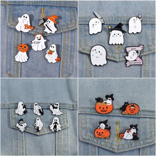 Phụ kiện ba lô Halloween sáng tạo với hình hoạt hình kim loại, phù hợp làm quà tặng cho bạn bè