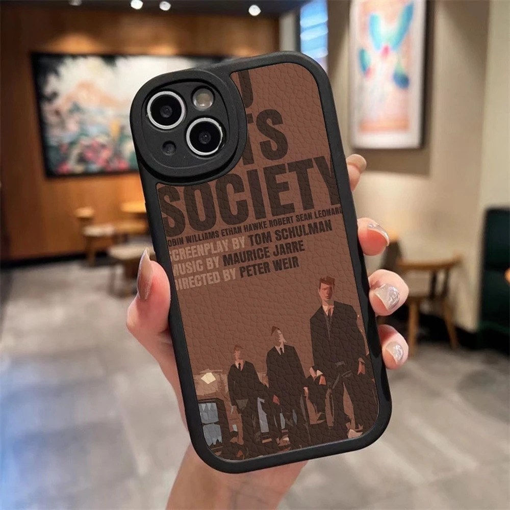 DY-2 Dead Poets Society Ốp Điện Thoại Cho Iphone 16 17,15 14 Pro Max 13 12 11 Mini Xs Puls Da Cừu Silicon Bao