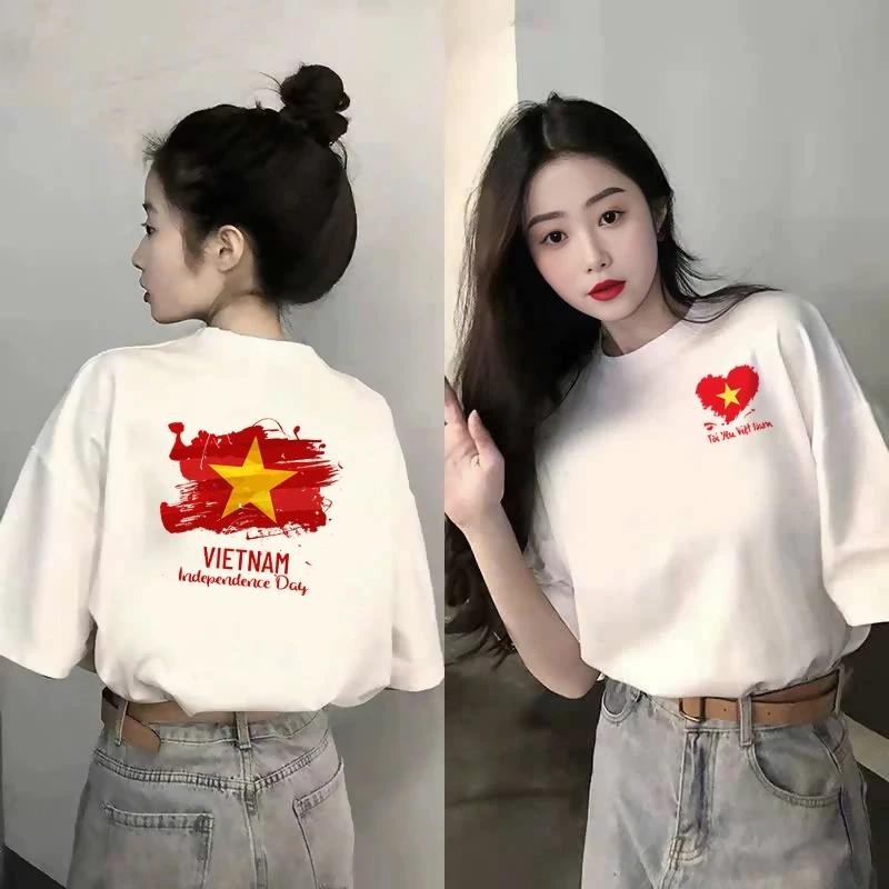 1348  Áo thun ngắn tay nón lá Việt Nam chất cotton 100% áo thun nam nữ unisex hàng đầu,áo phông mùa hè