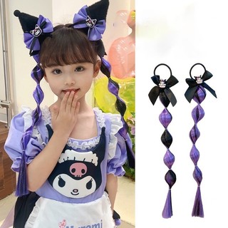 Tóc Giả Gắn Charm Kuromi, Tóc Tết, Tóc Hồ Lô Cho Bé Cosplay Halloween (Giá 1 Cặp) HaminStore