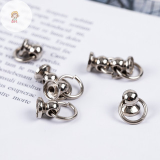 Twe 10 Chiếc 8 Mm Nút Kim Loại O Nhẫn Đinh Vít Thủ Công Túi Điện Thoại Vít Móng Tay Đinh Tán VN