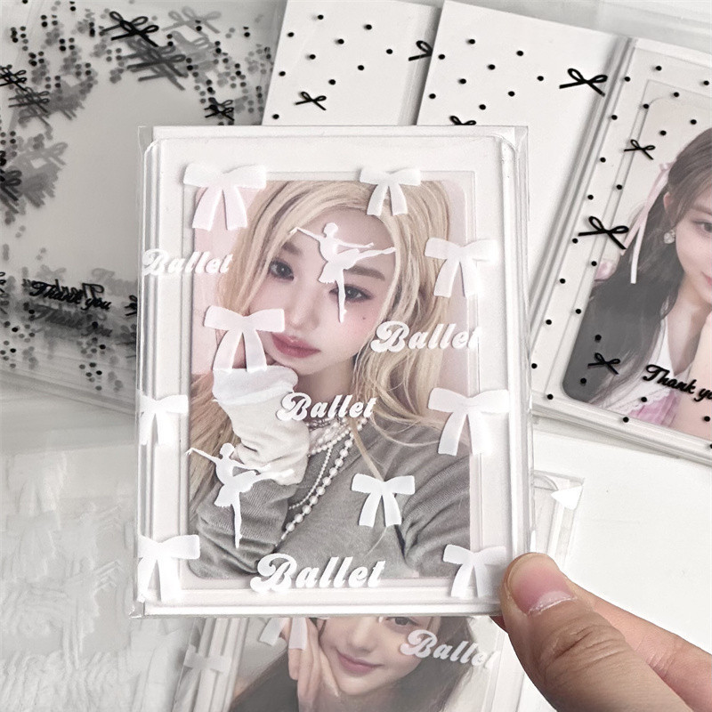 Linxx 50 Chiếc Đen Ba Lê Niêm Phong Túi Toploader Tay Áo Photocard Bao Bì Túi Tự Dính