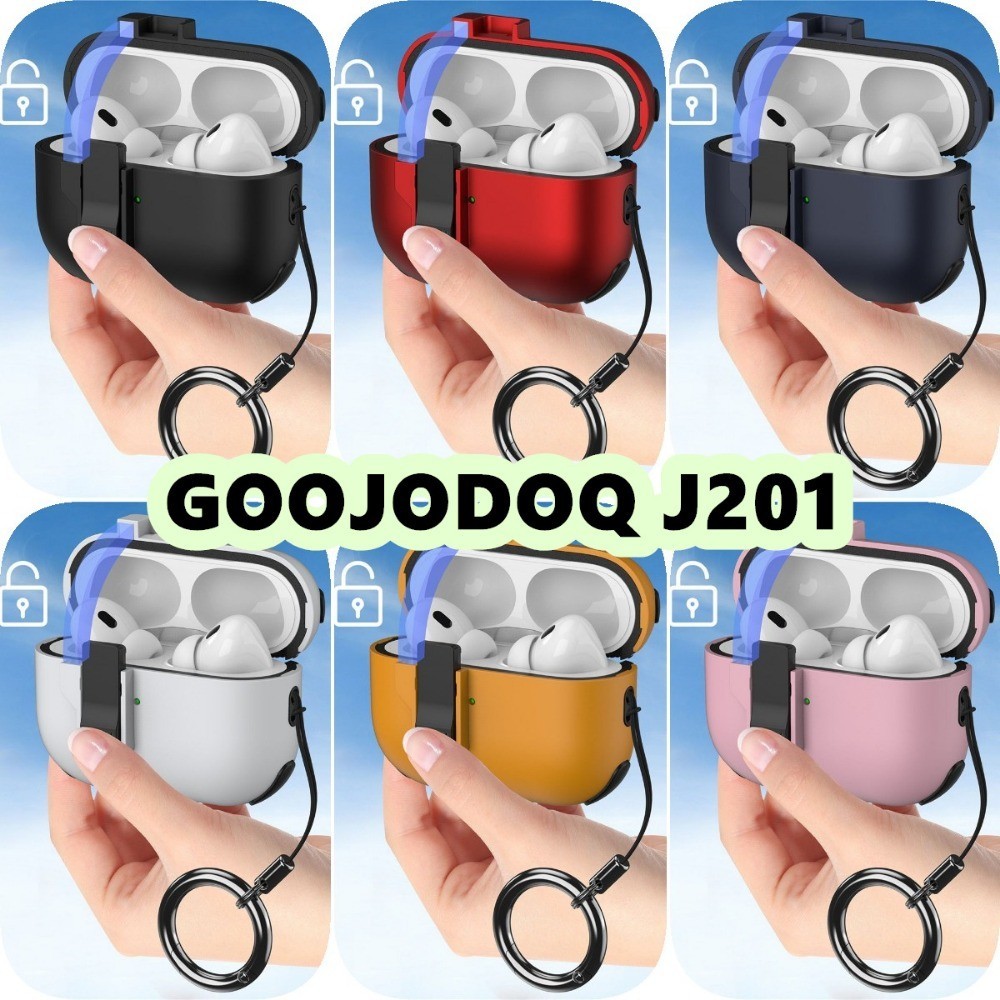 GOOJODOQ [Ngôi sao tương lai] Dành cho Ốp lưng GOOOJDOQ J201 Vỏ silicon mềm Màu cơ khí lò xo Vỏ tai nghe