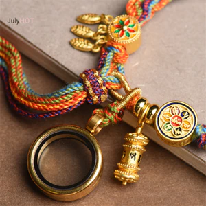 Julyhot Tay Dệt Phong Cách Tây Tạng Vòng Tay Zakiram Vòng Tay Xanh Tara Năm Bậc Thầy Thangka Vòng Tay Tây Tạng Massivedeals