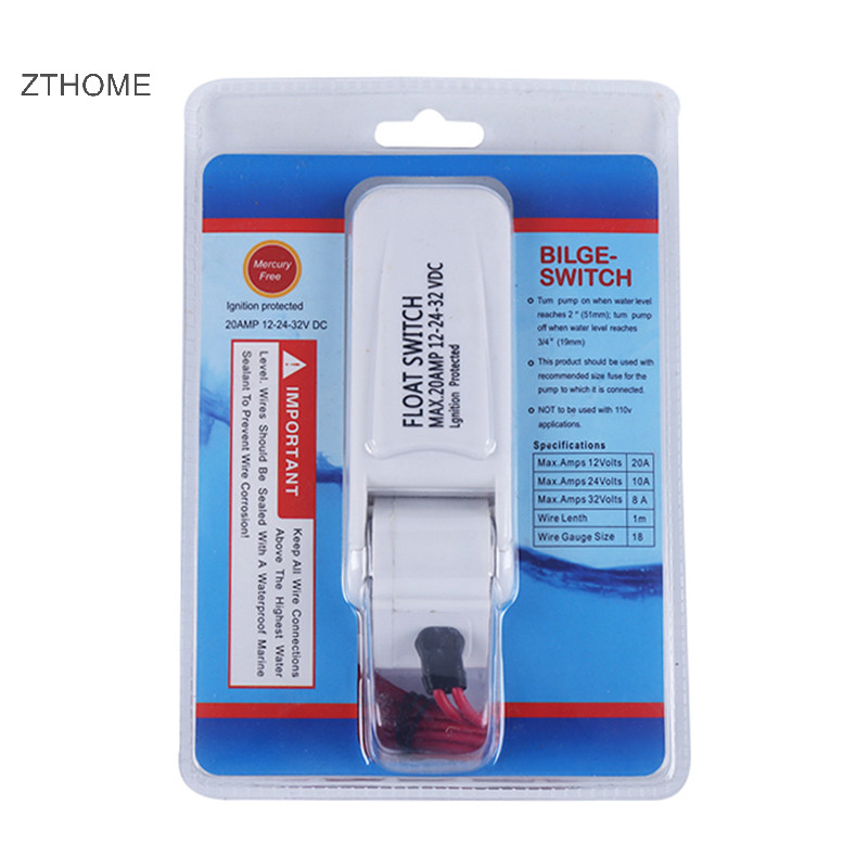Zthome 12V 1100GPH Máy bơm cánh quạt tự động Bơm chìm Thuyền Phao biển U7W6 HOT