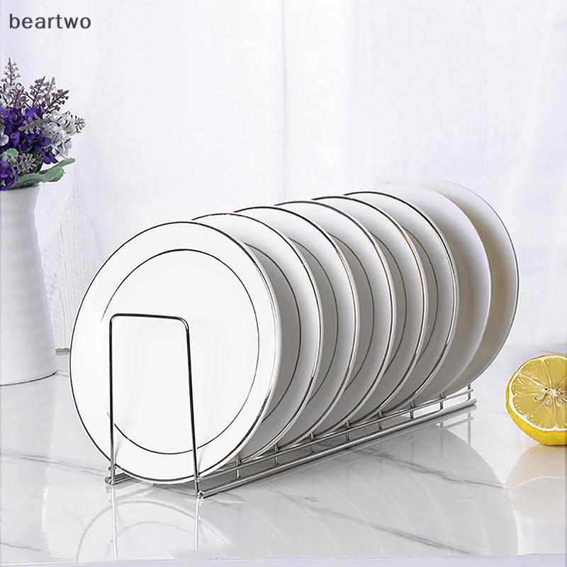 < Beartwo > Giá thoát nước bát đĩa bằng thép không gỉ Tấm nắp nồi nhà bếp Giá để đồ Kệ đa năng Giá phơi bát Giá đỡ nhà bếp Dụng cụ sắp xếp đẹp