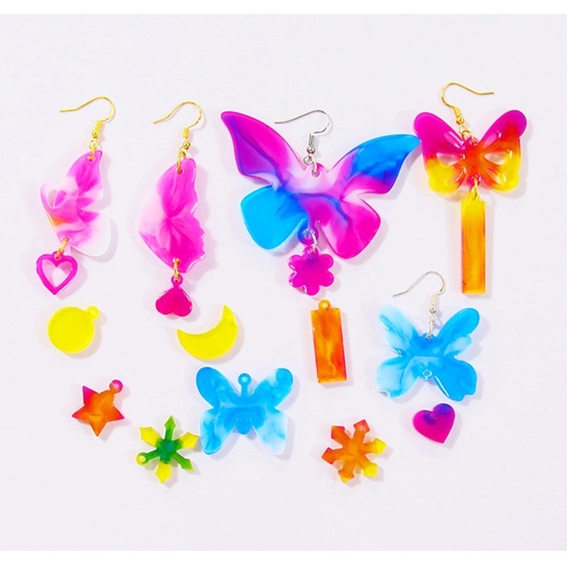 Flgo Bông Tai Thời Trang Khuôn Silicon Tùy Chỉnh Bướm Earwear Khuôn Trang Sức Khuôn