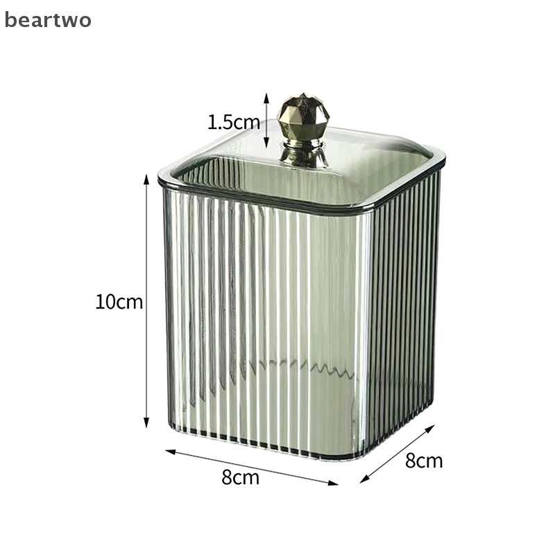 < Beartwo > Hộp đựng khăn bông trong suốt Hộp đựng đồ trang điểm Hộp đựng khăn bông Hộp đựng mỹ phẩm Hộp đựng lọ đựng đồ trong phòng tắm Đẹp