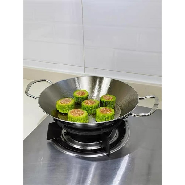 Chảo Inox Ốp La Có Quai, Chảo Đúc Cao Cấp Dùng Bếp Từ Chockmen 20cm CKM66  24cm CKM67