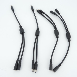 4 loại 18awg 2 chiều DC 5.5x2.1 nam nữ sang 2 nam nữ Bộ chia nguồn đầu nối bộ chuyển đổi Cáp cắm dây nối dài F @ V1N