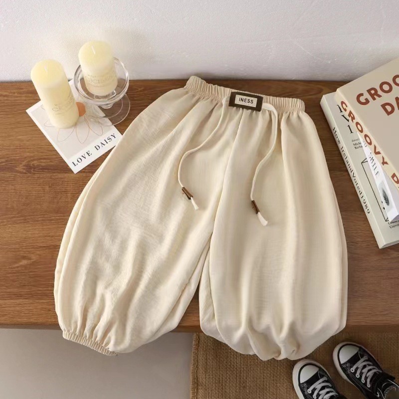 Mùa Hè Ice Silk Hemp Bloomers Rời Hoa Thoáng Khí Mỏng Phong Cách Chống Muỗi Quần J3EX
