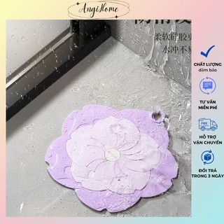 Nắp đậy cống silicon hình hoa chống côn trùng chống mùi hôi 16x16cm ANGIHOME