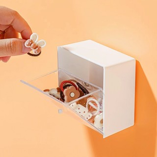 Hộp nhựa vuông dùng để đựng bông tẩy trang, tăm bông, xỉa răng, thun cột tóc, phụ kiện thiết kế mở dễ sử dụng SUNND