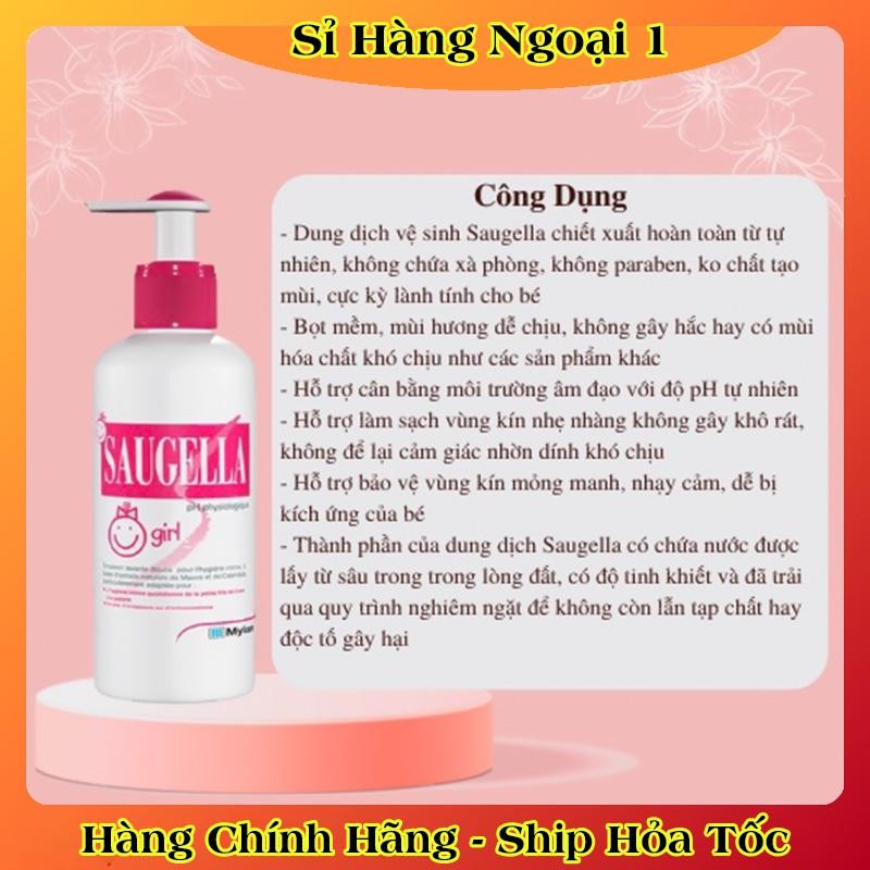 [Hàng Chính Hãng] Dung dịch vệ sinh bé gái Saugella  của đức an toàn cho bé 3-12 tuổi