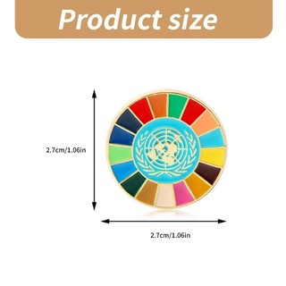 Flgo Men Nhiều Màu Sắc Liên Hợp Quốc SDGs Pin 17 Màu Sắc Mục Tiêu Phát Triển Bền Đẹp Trâm Cài Unisex Huy Hiệu Thời Trang Accessor