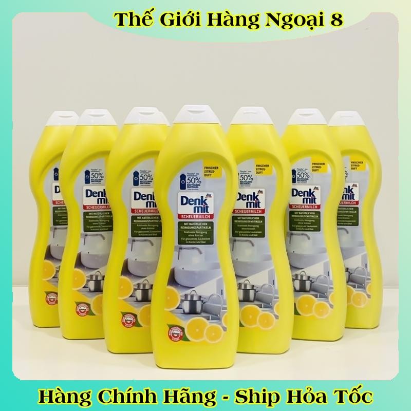 Tẩy rửa xoong nồi bồn rửa Denkmit 750ml tẩy inox sáng bóng - Hàng nội địa Đức