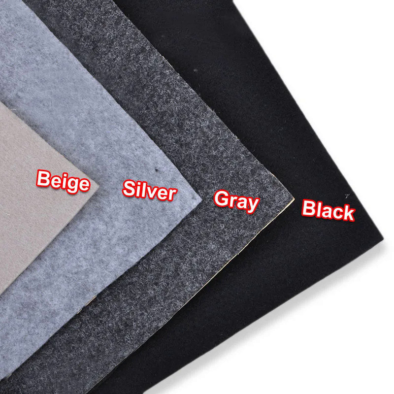 1 Máy Tính Tự Dính Nỉ Flannelette Vải Miếng Dán Hấp Thụ Âm Thanh Chống Địa Âm Cho Nội Thất Loa Đen / Xám / Bạc / Be
