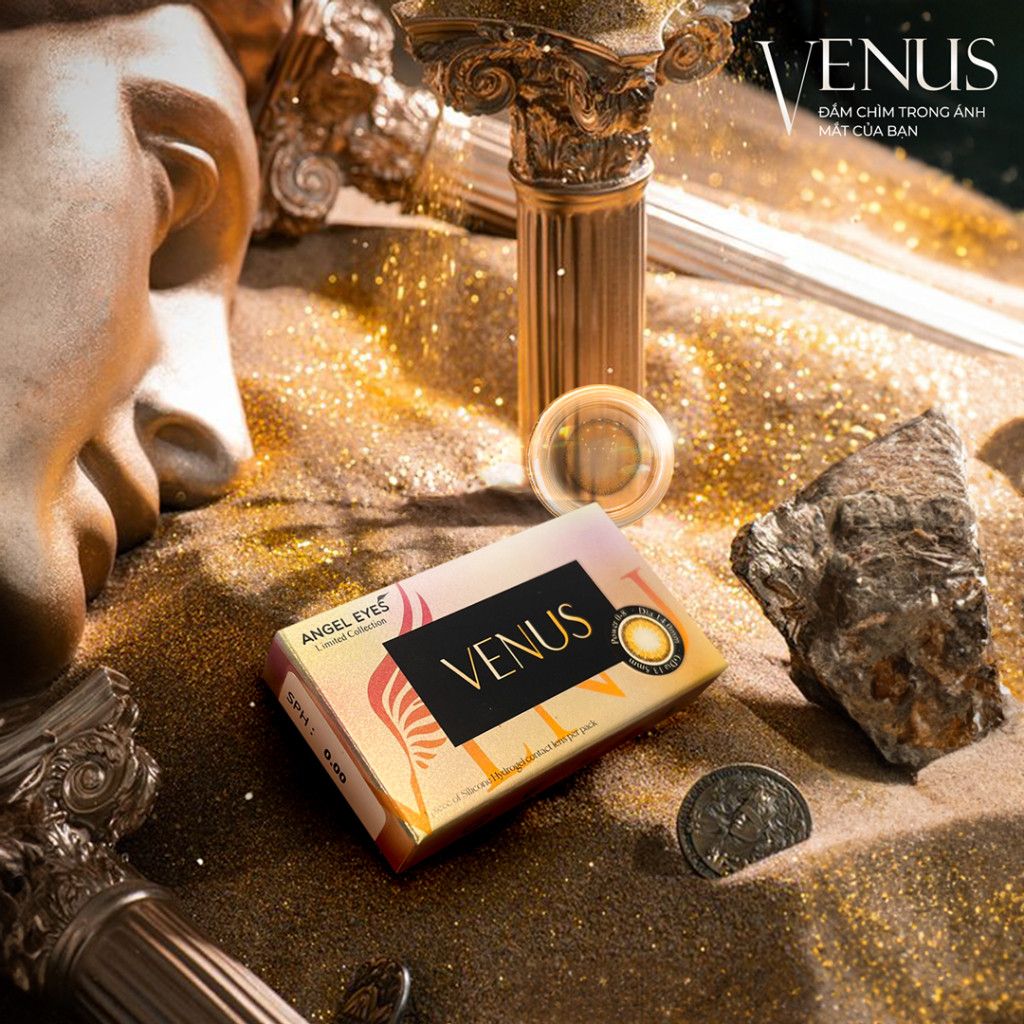 Lens cận nâu tây Venus Brown 💥HÀNG CAO CẤP💥 Kính áp tròng có độ cận (0-6) màu nâu thời thượng cho cô nàng cá tính