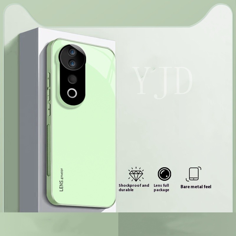 Ốp Lưng Cho Vivo V40 Pro Sản Phẩm Mới Nhiều Màu Acrylic Backboard TPU Edge Vỏ Điện Thoại Chống Sốc