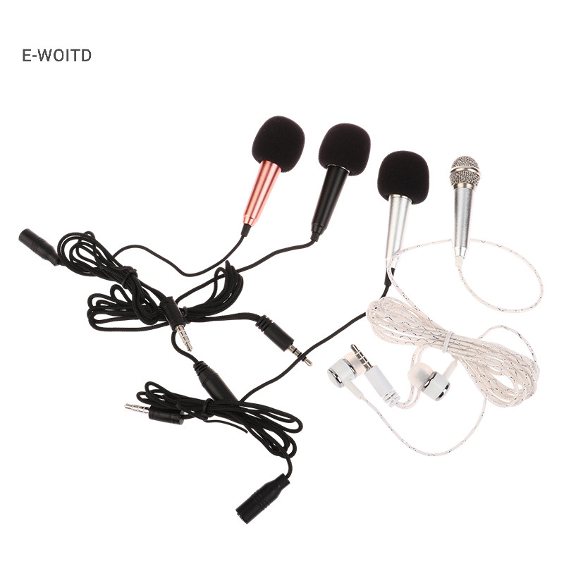 Micro E-WOITD 3.5mm Mic Karaoke Di Động Tai Nghe Tất Cả Trong Một Tai Nghe Stereo Có Dây Tai Nghe In-Ear Hát Hiện Vật HNVN