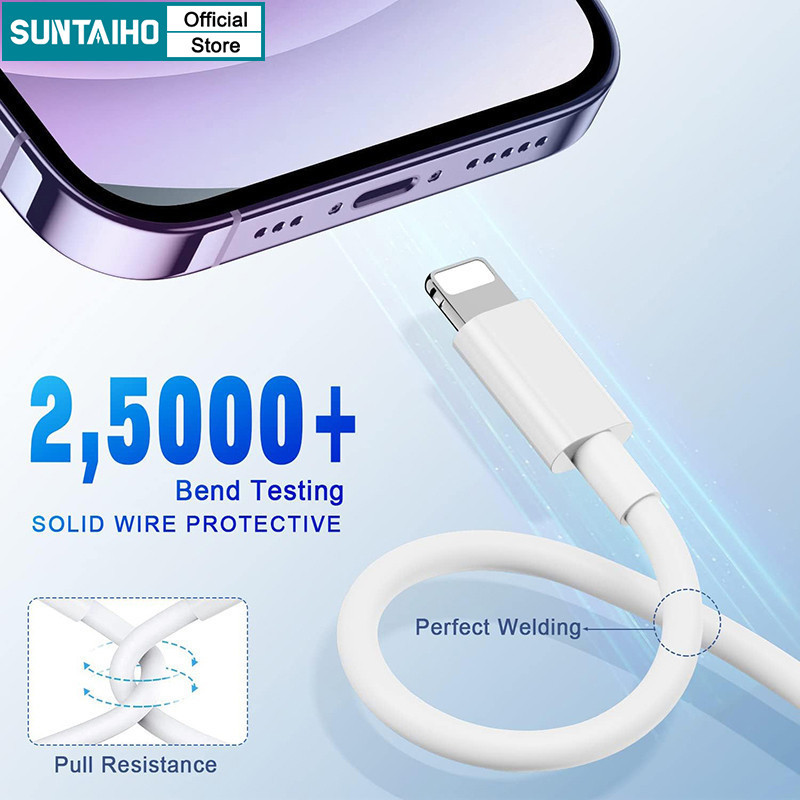 sạc nhanh chính hãng PD 20W Suntaiho ip cục sạc dây sạc cáp type c Cho iPhone iPad