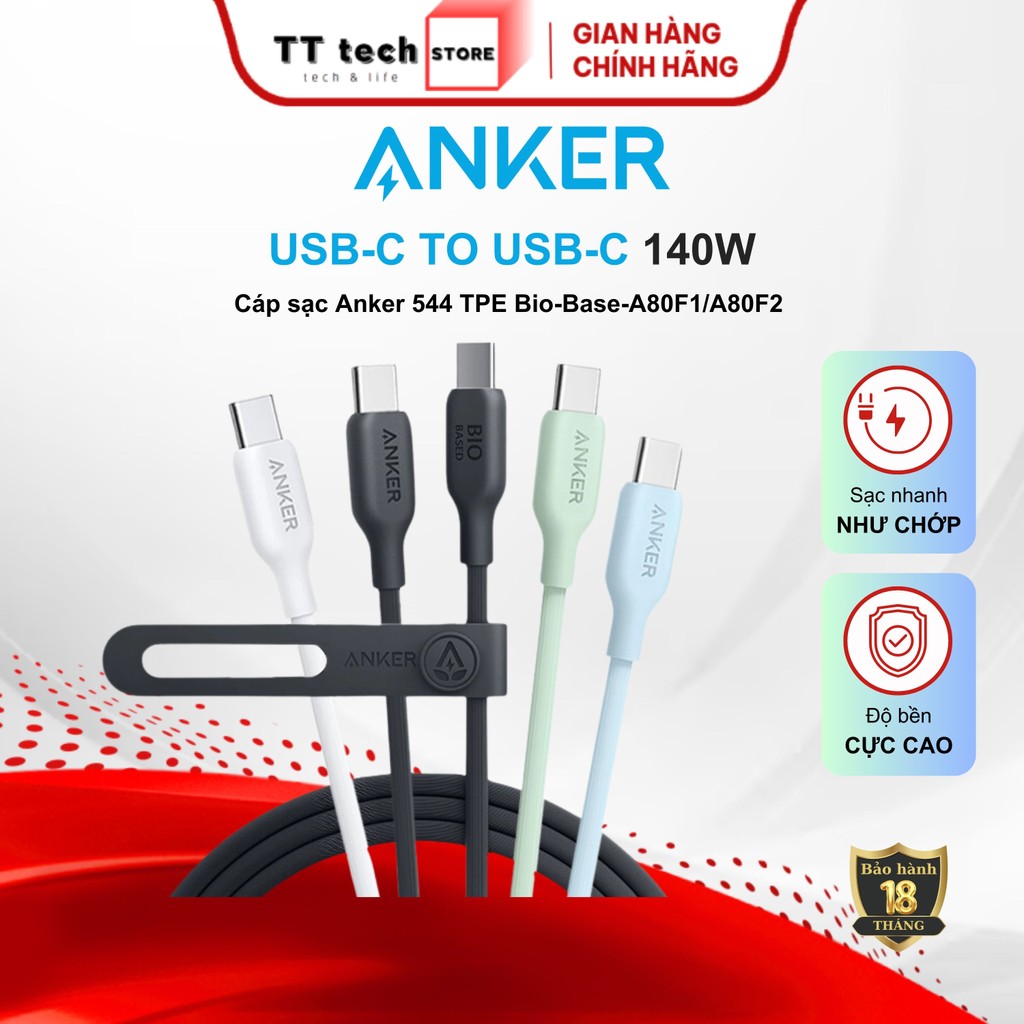 [KHÔNG SD CHO IP 14 SERIES TRỞ XUỐNG] Cáp sạc Anker 544 USB-C to USB-C ...