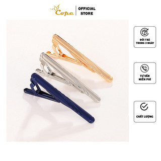 Kẹp cà vạt kim loại nam, kẹp caravat thời trang nam công sở cope