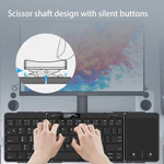 Bàn phím có thể gập lại Bluetooth có đèn nền Jomaa RGB với màn hình mức pin Bàn phím gấp không dây có thể sạc lại với Touchpad / Numberic cho Windows / Android / Mac / ISO — ảnh 8