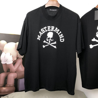 MMJ Rời Áo Thun Nam MASTERMIND NHẬT BẢN Đầu Lâu In Chữ Màu Tối Phong Cách Áo Sơ Mi Tay Ngắn Mùa Hè