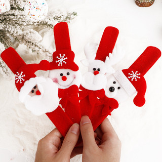 Sang Trọng Dễ Thương Tuần lộc Hoạt Hình Cây Giáng Sinh Cổ Tay Trang Trí Giáng Sinh Pop Nhẫn Trẻ Em Quà Tặng