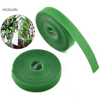 Huxuan 1 / 3 / 5M Dây buộc thực vật bằng Nylon Có thể tái sử dụng Móc vòng dây buộc màu xanh lá cây Băng keo tre Hỗ trợ bọc mía tại nhà Phụ kiện sân vườn RFT
