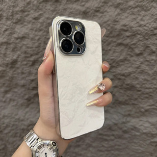 Ốp điện thoại flannel gradient mạ điện sang trọng cho iPhone15 14 13 12 Pro Max Vỏ máy ảnh chống sốc đi kèm bảo vệ màng ống kính chống lại ốp lưng cứng