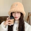 Mũ ngư dân CHEESELY, Mũ xô mùa thu đông màu trơn, Mũ chậu sang trọng dày mềm mại dành cho nữ