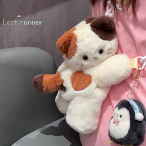 Túi đeo chéo sang trọng dễ thương Túi đeo vai cho chó mềm nhẹ có dây đeo có thể tháo rời Túi động vật thêu cho nữ Quà tặng bé gái [Mới]