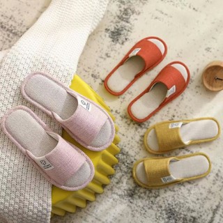 DÉP VẢI LANH đi trong nhà đế cao su dẻo (chọn tăng 1 size) ALINE
