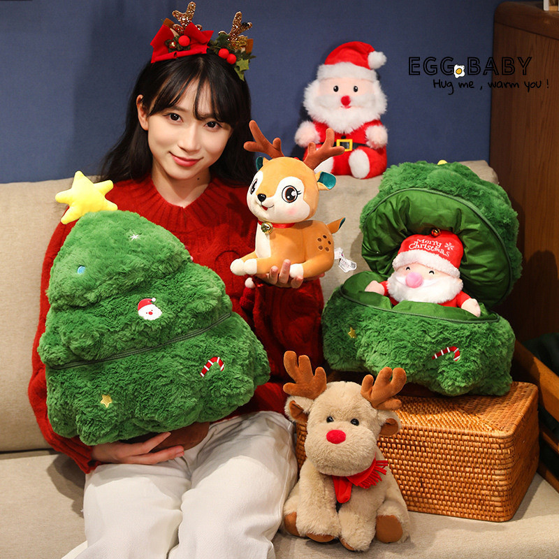 Quà Tặng Giáng Sinh Series Sang Trọng Đồ Chơi Ông Già Noel Nai Sừng Tấm Dễ Thương Ngày Lễ Búp Bê Quà Tặng Cho Bạn Bè Trang Trí Ngày Lễ