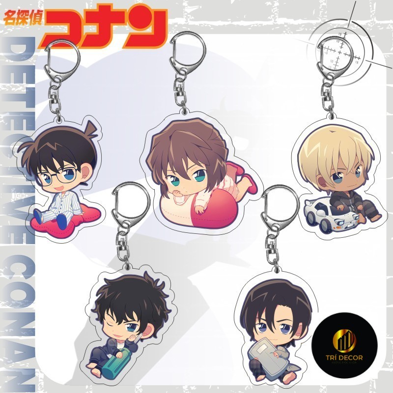 Móc Khoá, Mô Hình Standee Thám Tử Conan Haibara Ai Kuroba Kaito Mouri Ran Trang Trí Bàn Học, Làm Việc
