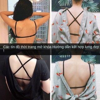 Khóa trước quần lót lưng đẹp nữ liền mạch tập hợp lưng spaghetti dây áo ngực nhỏ