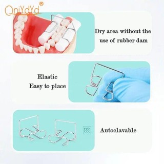 4 Miếng Dán Bông Nha Khoa Cuộn Kẹp Thép Không Gỉ Autoclavaable Cotton Giữ Khử Trùng Nha Khoa Phòng Khám Supplie Dụng Cụ