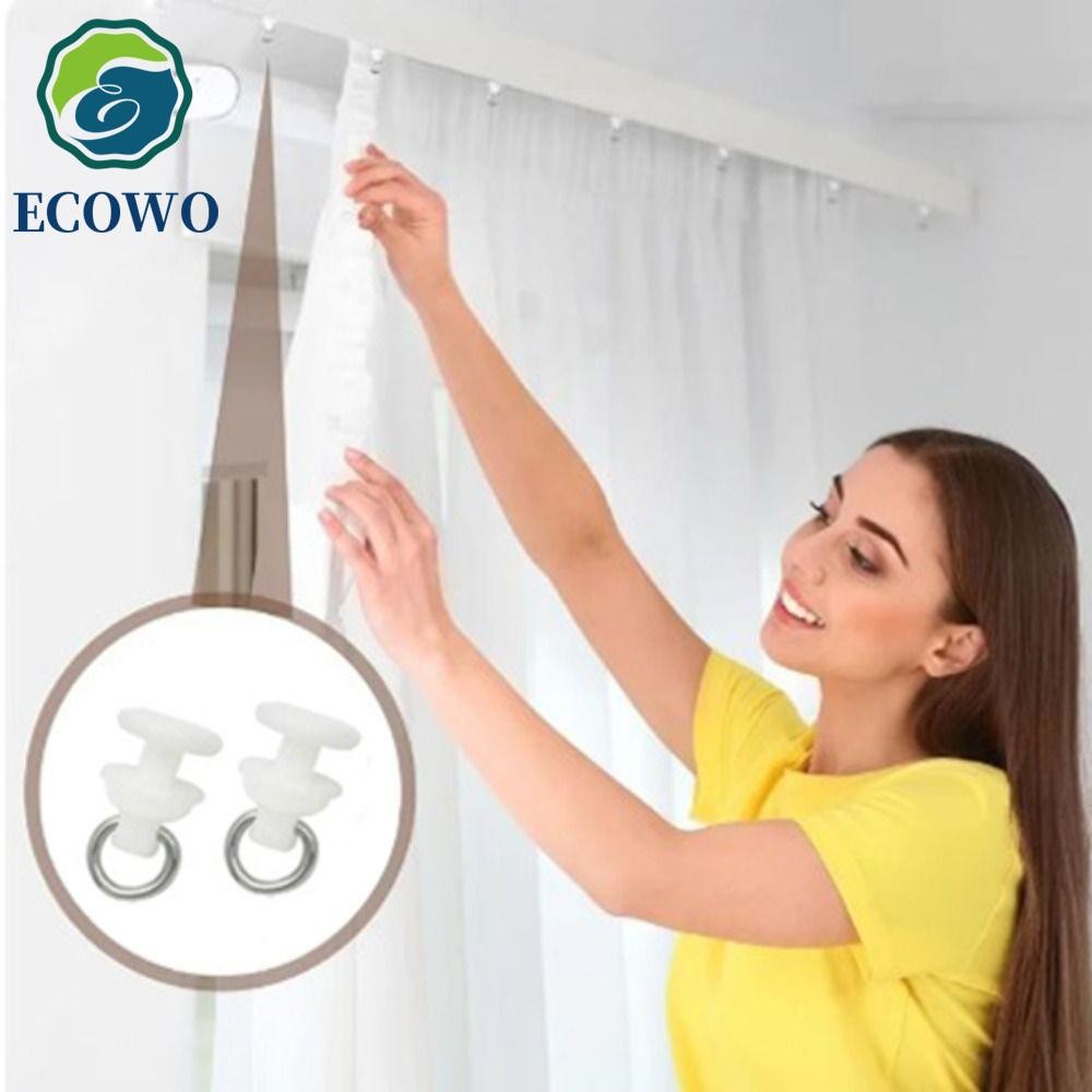 Aquagem 20 Cái / gói Ròng Rọc Màn, Trượt Nhựa Mịn Rèm Móc Con Lăn, Hộ ...