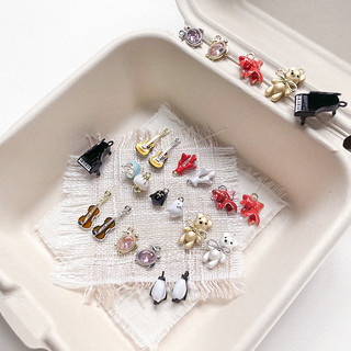 Hợp Kim Đại Dương Series Chim Cánh Cụt Piano Thạch DIY Handmade Phụ Kiện Mặt Dây Chuyền Đính Hạt Trang Sức Vòng Tay Phụ Kiện