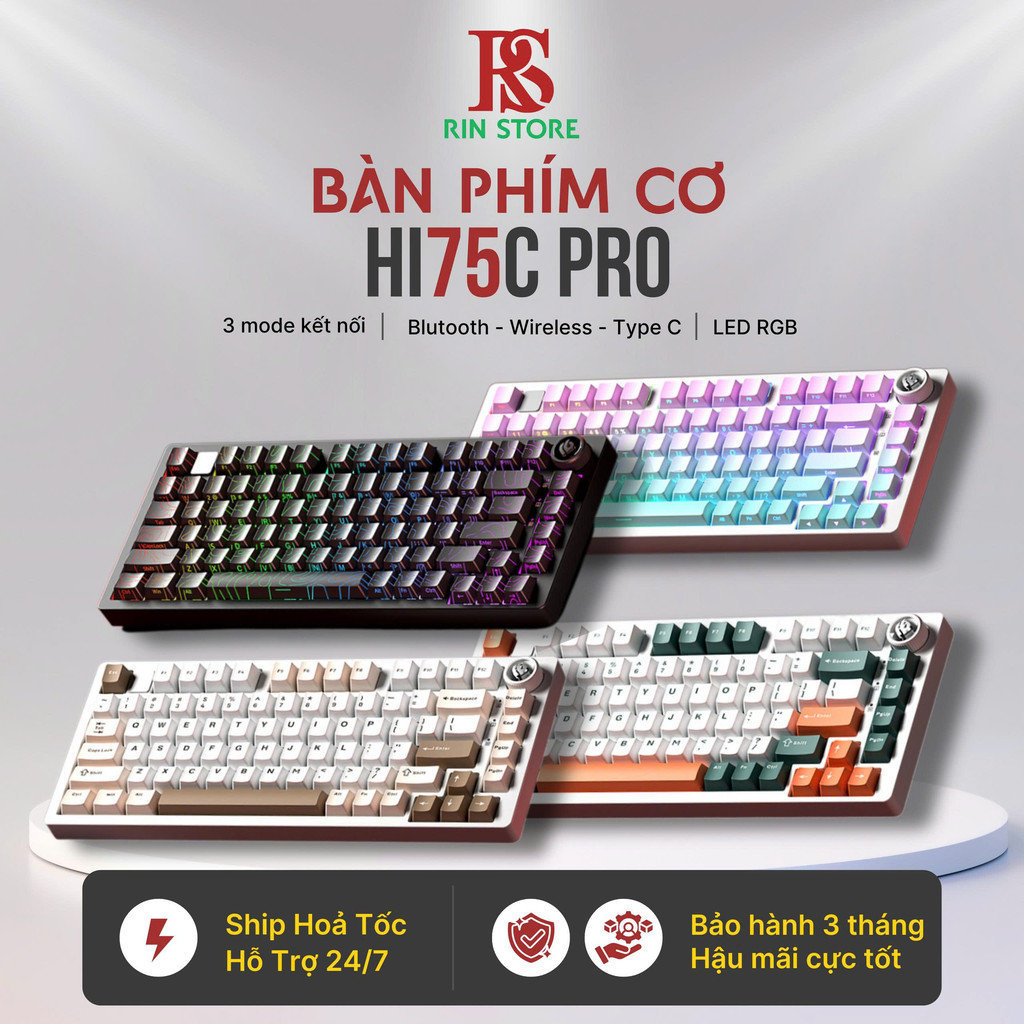 Bàn phím Leobog Hi75C Pro - Ship hoả tốc HCM - Case nhôm CNC nguyên khối - 3 chế độ kết nối - Led RGB - Mạch xuôi | BigBuy360 - bigbuy360.vn