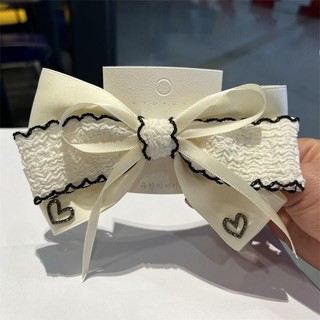 Retro Tóc Nơ Kẹp Nhiều Lớp Nơ Kim Cương Giả Trái Tim Tình Yêu Barrettes Mùa Xuân Kẹp Tóc Phụ Kiện Cho Dự Tiệc