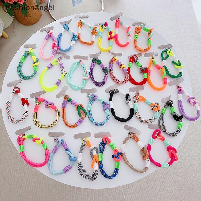 FashionAngel Cho IP 15 14 Pro Max Flip 4 Dây Coloful Dây Điện Thoại Di Động Hàn Quốc Nút Dễ Thương Di Động Chống Mất Tay Vòng Tay Dây Xích VN