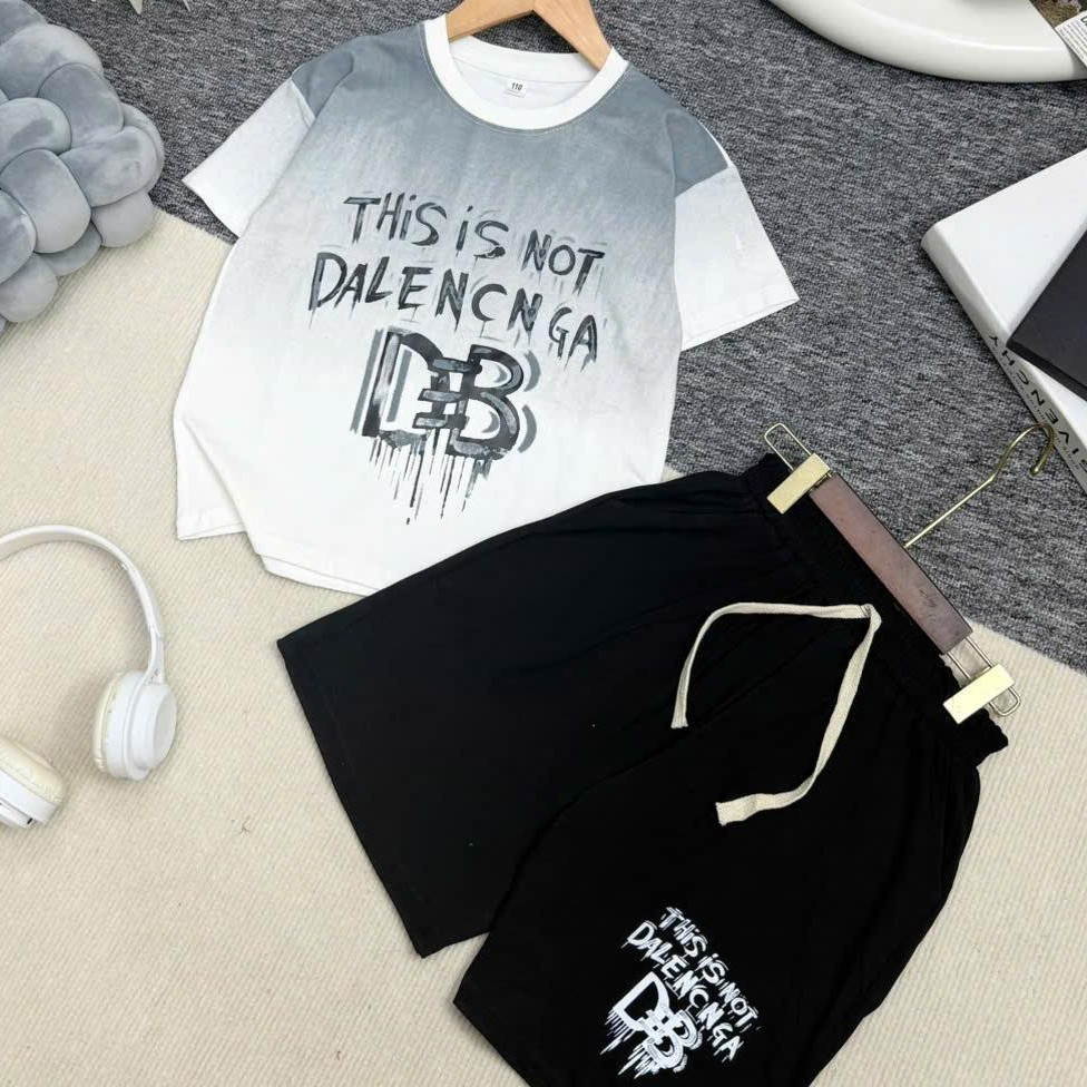 Bộ Quần Áo Cho Bé Trai (DALENCIAGA) Size 17-60kg Vải Cotton QCCC Cao Cấp Co Giãn 4 Chiều [KB16]