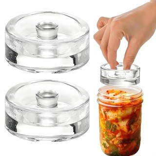 Trọng lượng thủy tinh SOULSPACE, Trọng lượng lên men nặng kín, Tiện ích nhà bếp có tay cầm Miệng rộng Mason Jar Nắp hộ gia đình