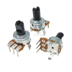 121 Loại Đơn Xoay Điện Áp 3-Pin B10K50K100K Nửa Trục Plum Tay Cầm Bộ Khuếch Đại Công Suất Điều Chỉnh Âm Lượng Âm Thanh