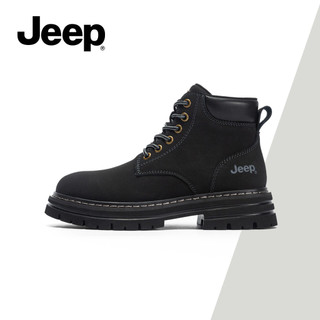 Giày bốt công sở màu vàng mới của JEEP - Mid-Cut, Đế dày, Phong cách Martin, Hàng hóa ngoài trời, Thu đông, Giày bốt ngắn hợp thời trang, Chống nước, Chắc chắn