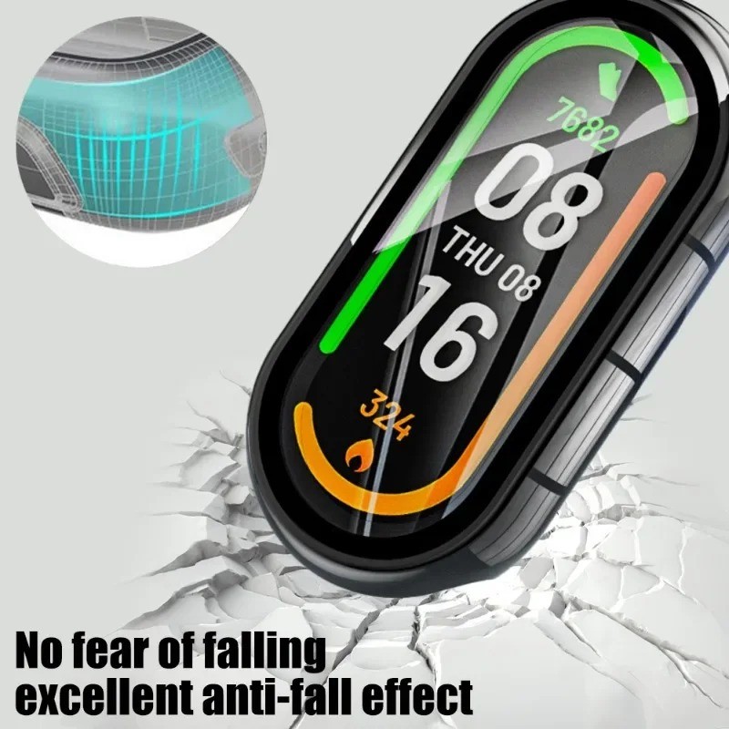 Csae Cho Xiaomi Band 10 Phụ Kiện PC Chống Sốc + Kính Cường Lực Đồng Hồ Thông Minh Bảo Vệ Màn Hình Cho Xiaomi Band 9 8 Vỏ PC Cứng